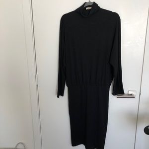 Aritzia Black Mock Neck Sweater Dress
